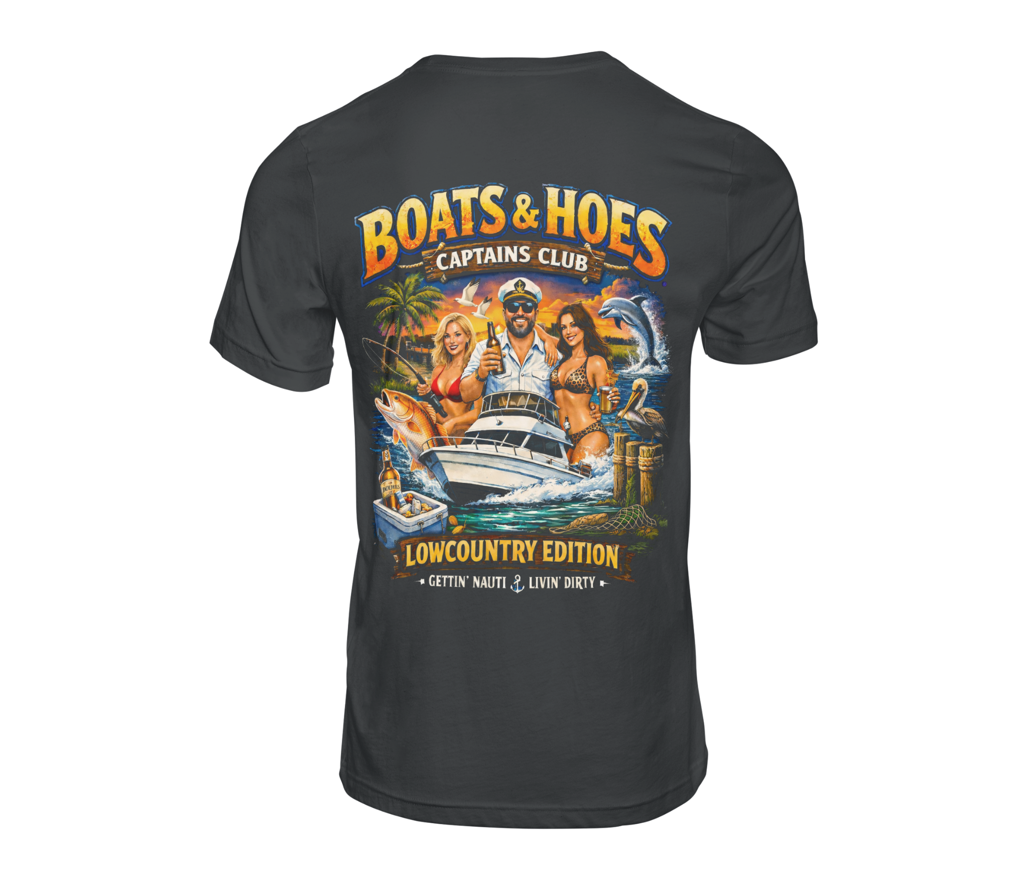 Boats & Hoes Captains Club Tee — Lowcountry Edition